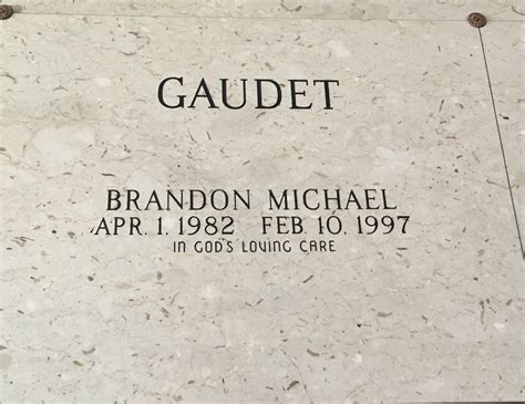 brandon gaudet obituary|Brandon Michael Gaudet (1982